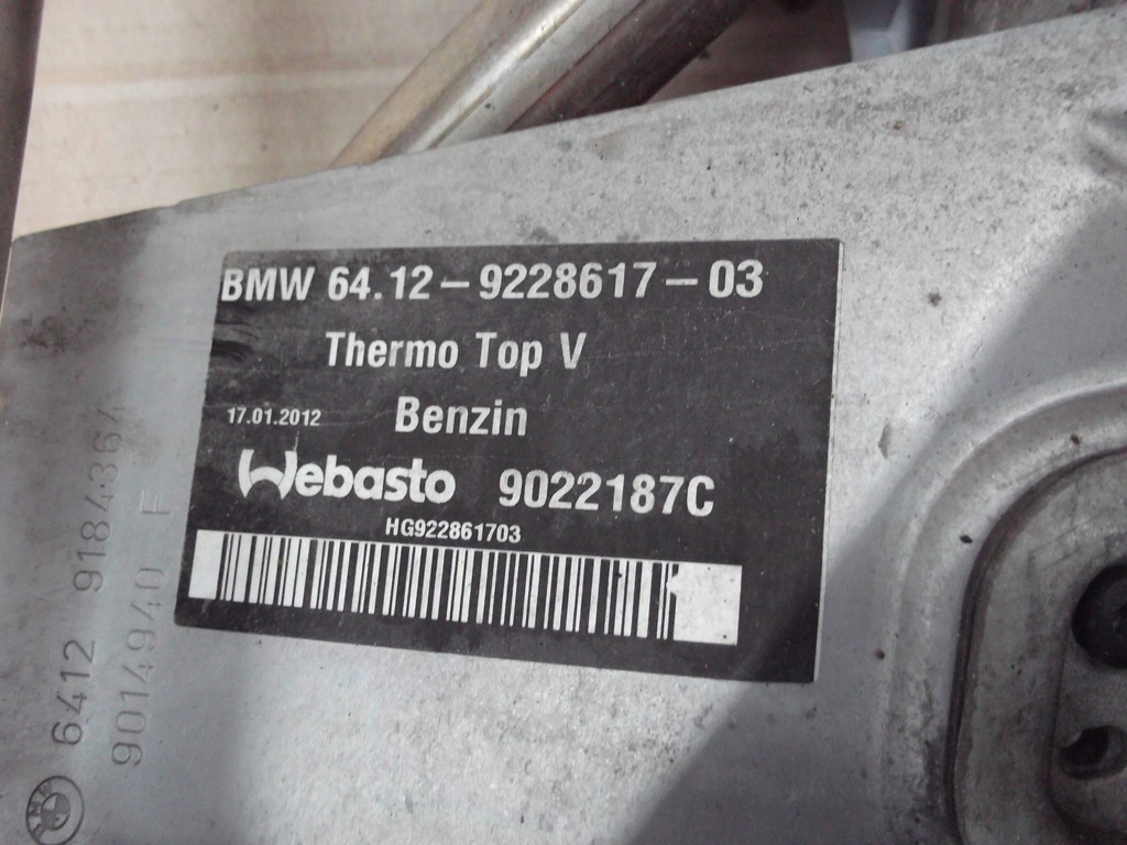 BMW F01 F06 F07 F10 F13 WEBASTO INCALZIRE BENZINA Product image