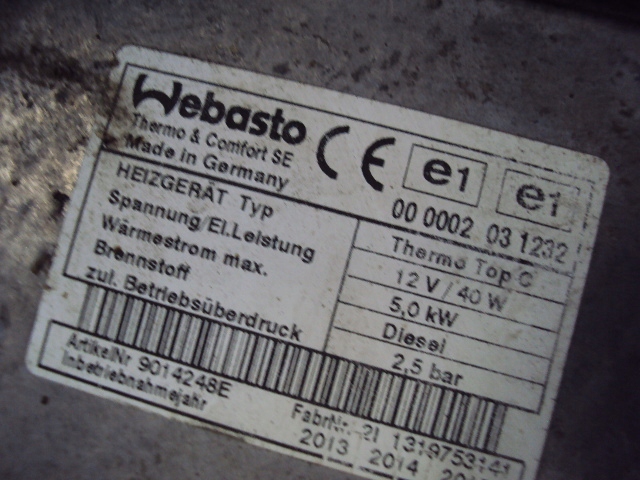 WEBASTO THERMO TOP C HYUNDAI H300 Product image