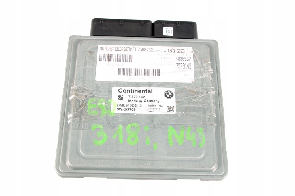 BMW E90 318i N43 COMPUTER + CAS + CHEIE 7579142 Product image