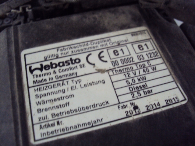 WEBASTO THERMO TOP C HYUNDAI H300 Product image