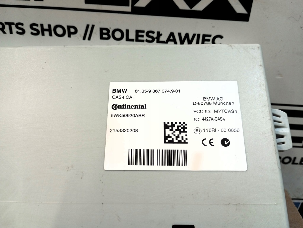 BMW F01 F07 F10 F11 X3 F25 CAS4 MODUL CONTROLLER 9367374 Product image