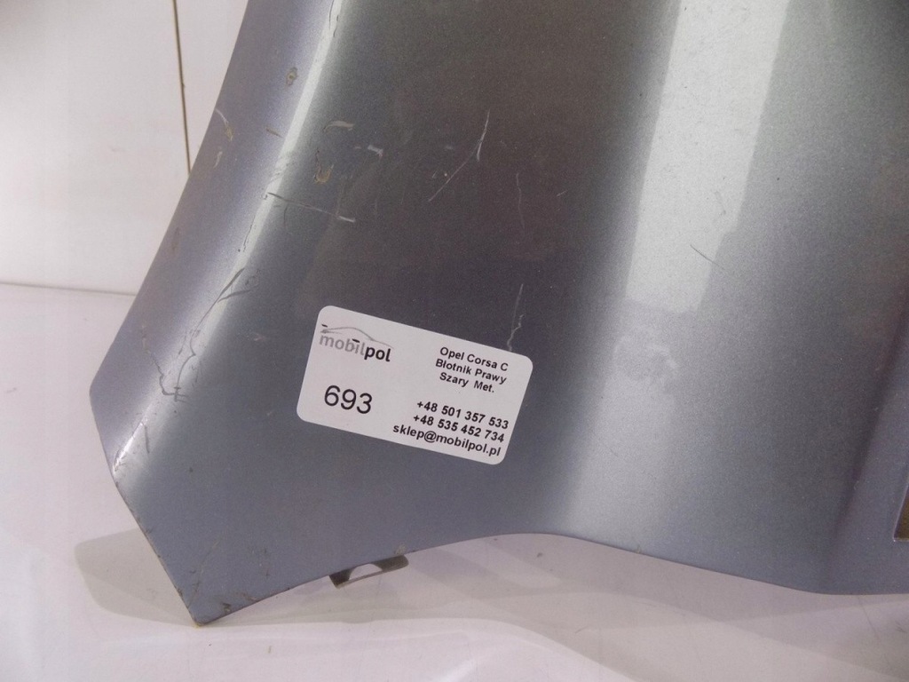 Aripa Opel Corsa C dreapta gri - 0693 Product image