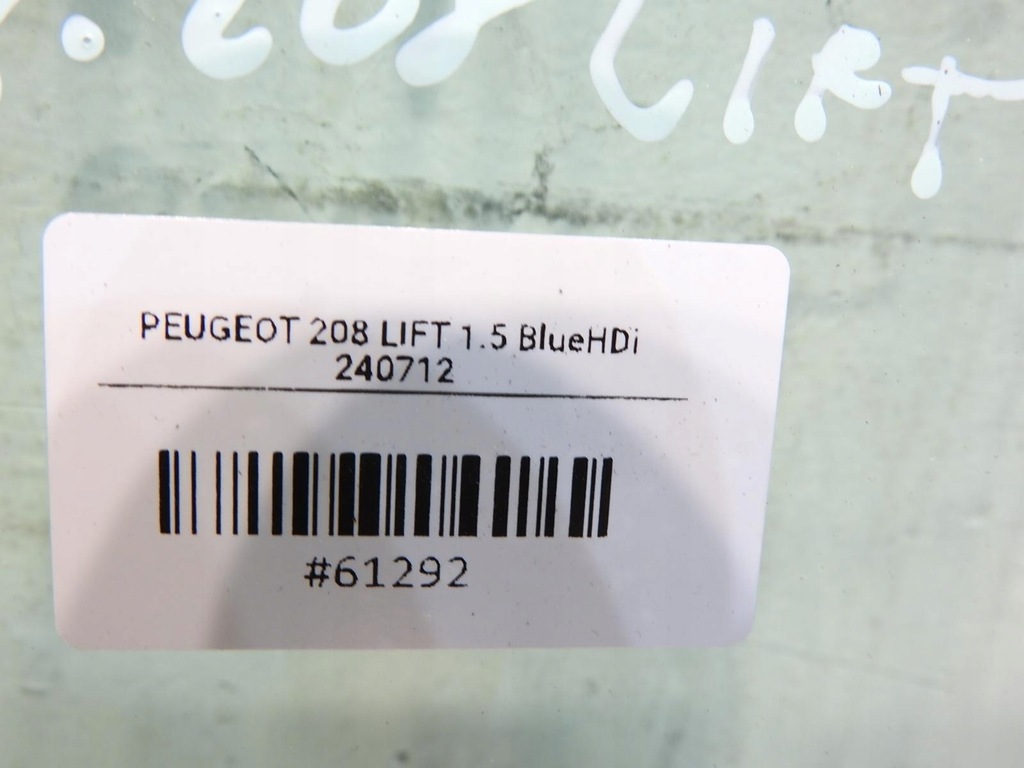 GEAM USĂ DREAPTA SPATE PEUGEOT 208 LIFT Product image
