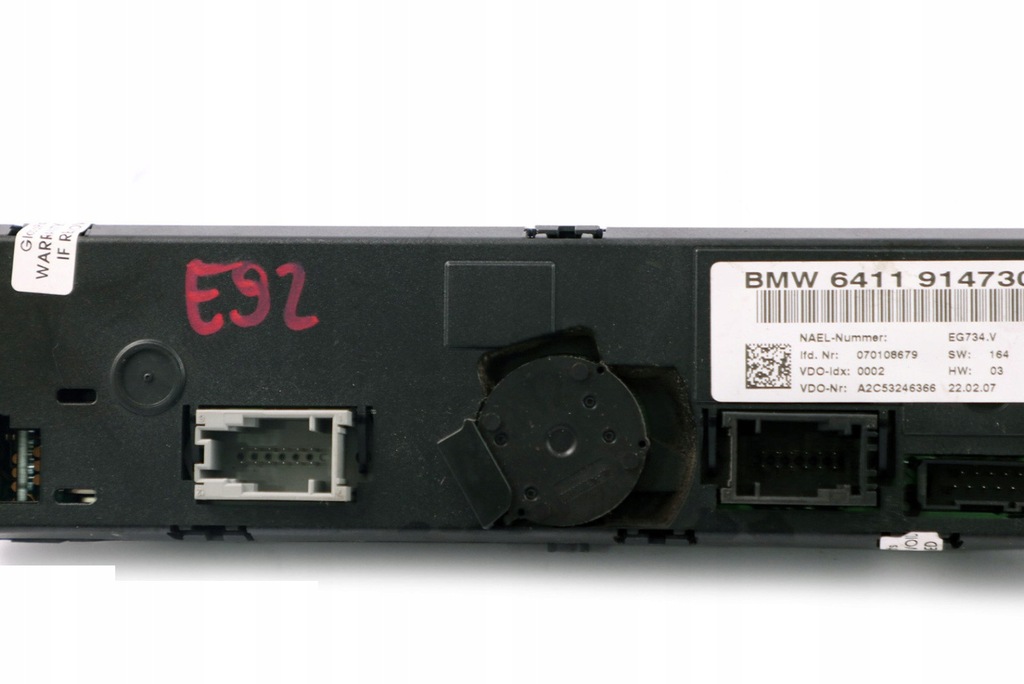 BMW E92 E93 Panou aerisire aer conditionat 9147300 Product image