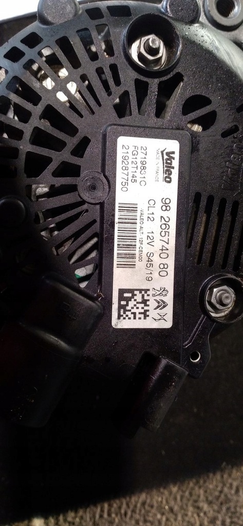 PEUGEOT CITROEN OPEL 1.2 THP ALTERNATOR 9826574080 Product image