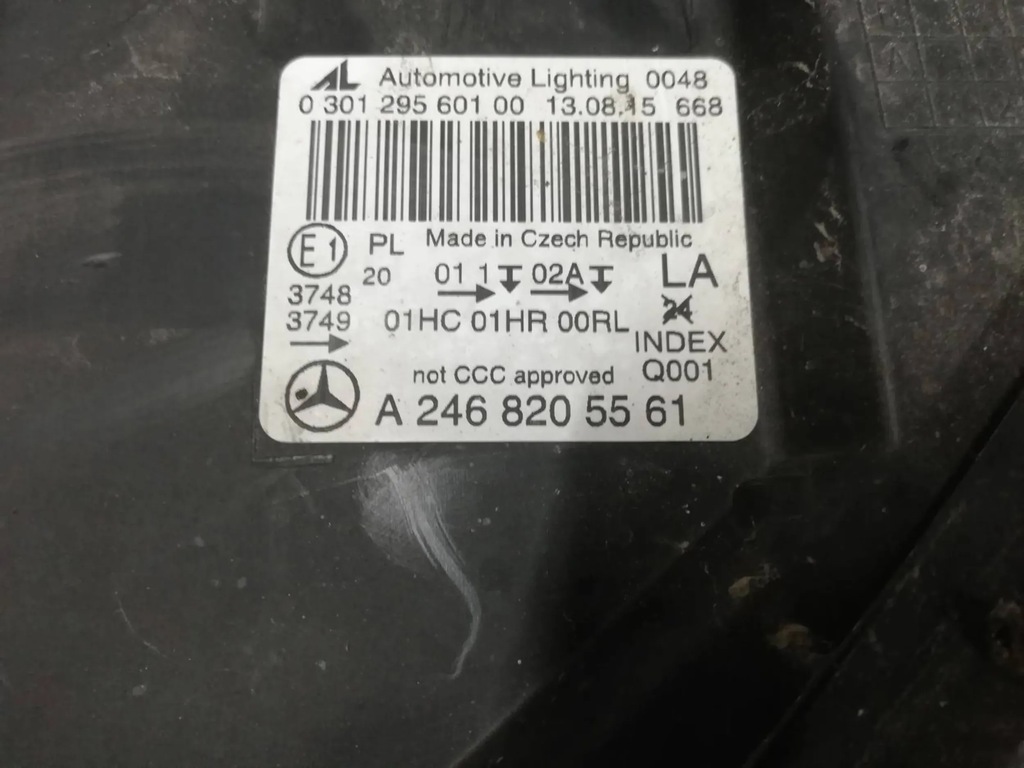 LAMPA FATA MERCEDES B-CLASS 246 LIFT ENGLISH Product image