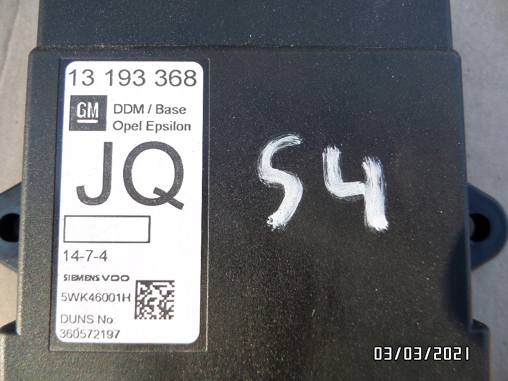 MODUL UȘĂ OPEL VECTRA C RELEU JQ 13193368 Product image
