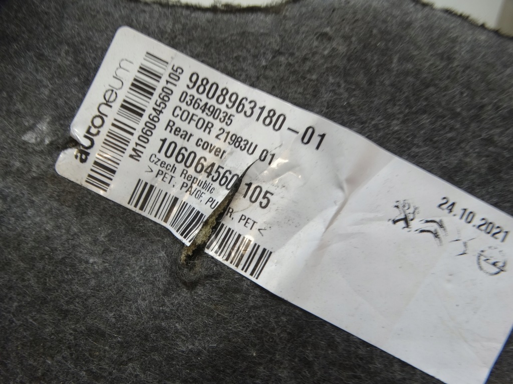COPERTA SUNETATĂ. MOTOR PEUGEOT CITROEN 9808963180 Product image