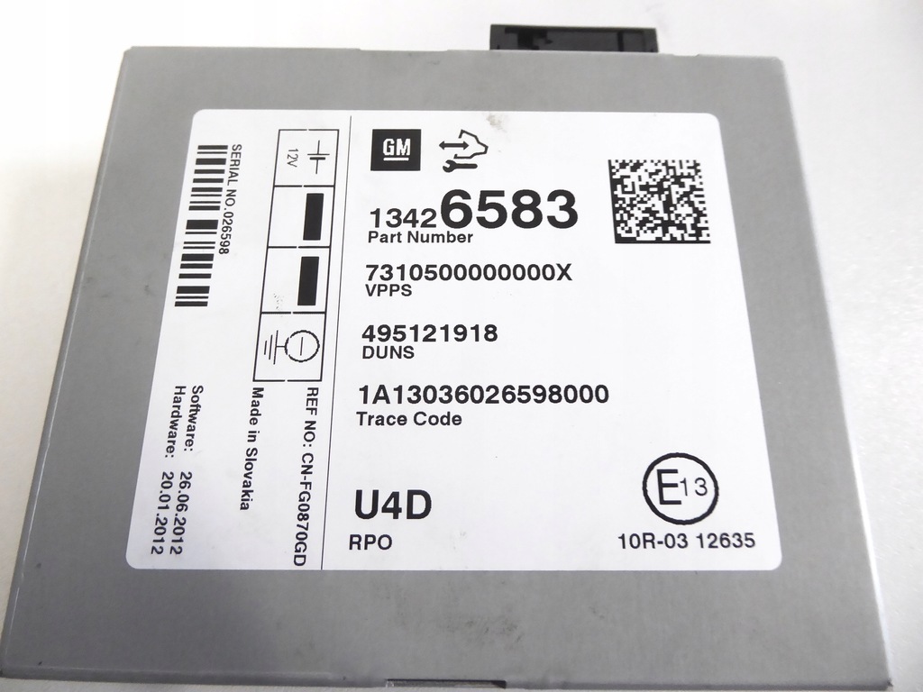 MODUL U4D 13426583 OPEL ZAFIRA C TOURER Product image