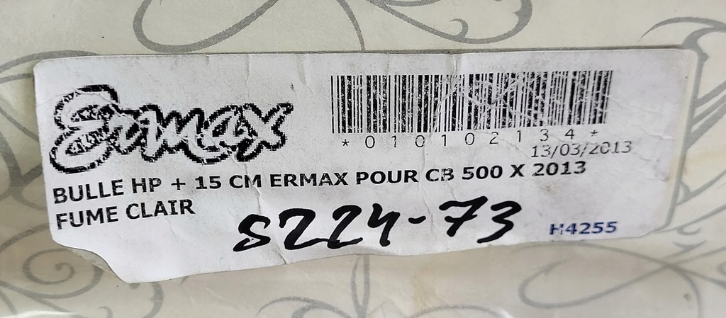 NOU geam ERMAX +15 cm Honda CB 500X 500 X 2013 H4255 Product image