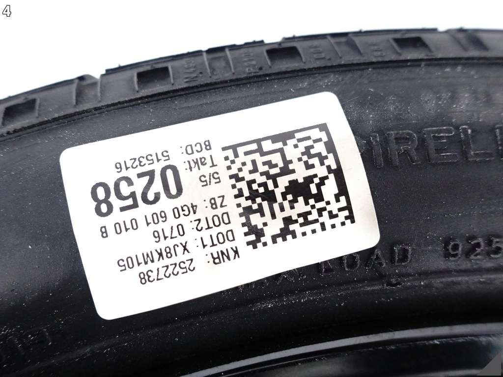 AUDI A6 S6 4G0 A7 S7 4G8 10-18 LIFT ROATA DE rezerve T145/60R20 105M PIRELLI Product image