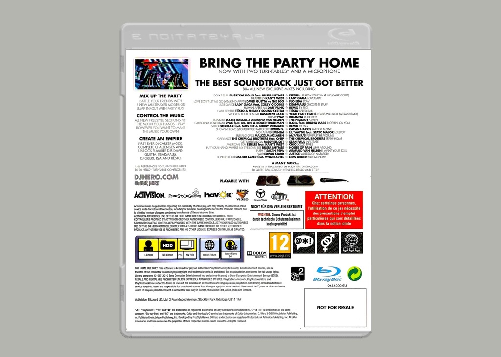 joc pentru mixerul PS3 DJ HERO 2 II, deveniți MAESTRO MISKERA și începeți fiecare petrecere Product image