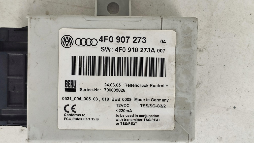 AUDI A8 A6 MODUL DE PRESIUNE A PNEURILOR 4F0907273 4F0910273A Product image