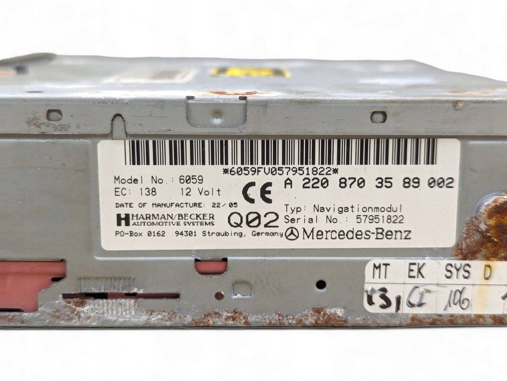 Radio navigație Mercedes-Benz CLS-Class C219 2005 A2208703589 Product image