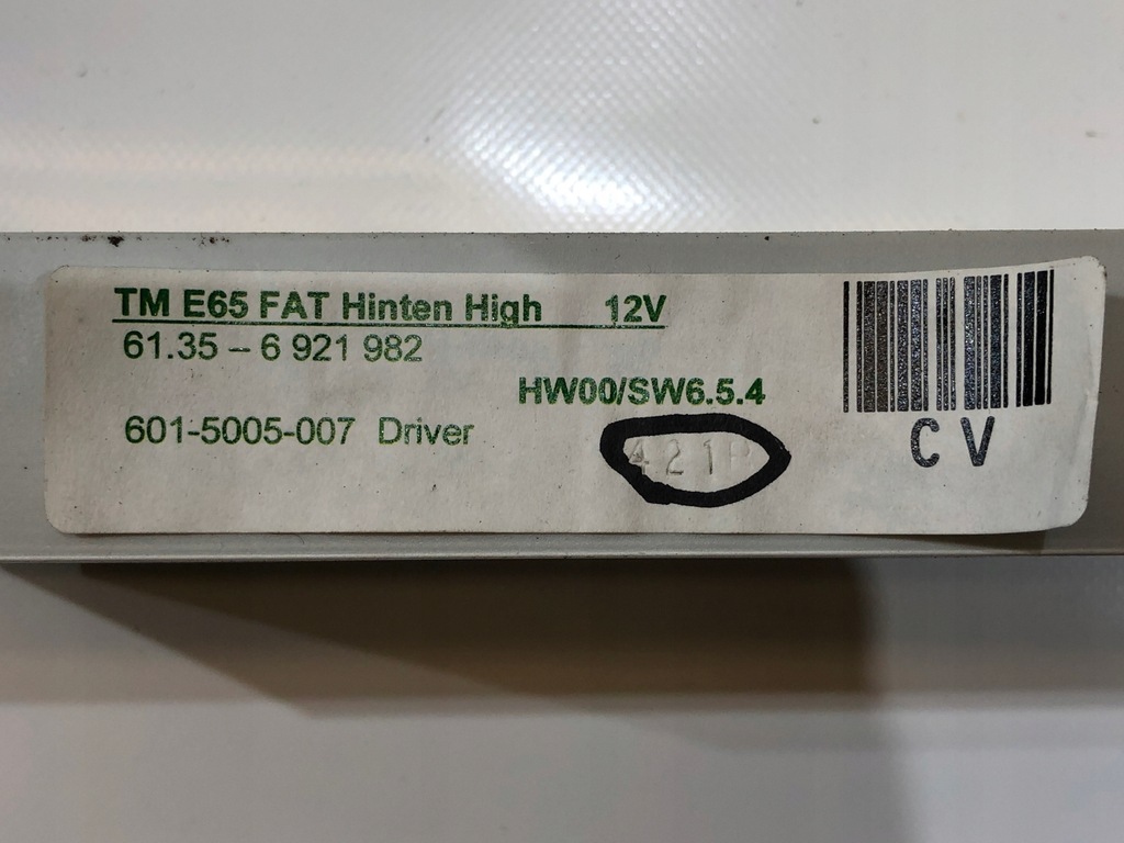 BMW 7 E65 CONTROLLER MODUL UȘĂ STÂNGA SPATE 4.4 Product image