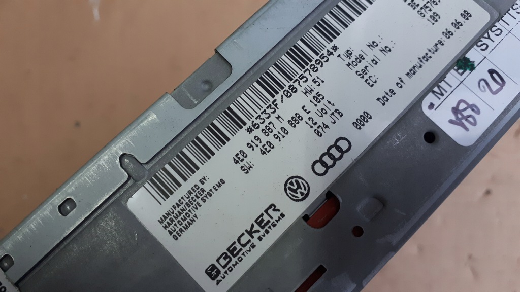 A4 B8 UNITATE CITITOR DE NAVIGARE DVD A5 A6 C6 Q7 Product image