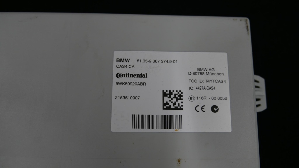 BMW X4 F26 Cas4 Set de pornire a computerului N55B30A Controller de motor Product image