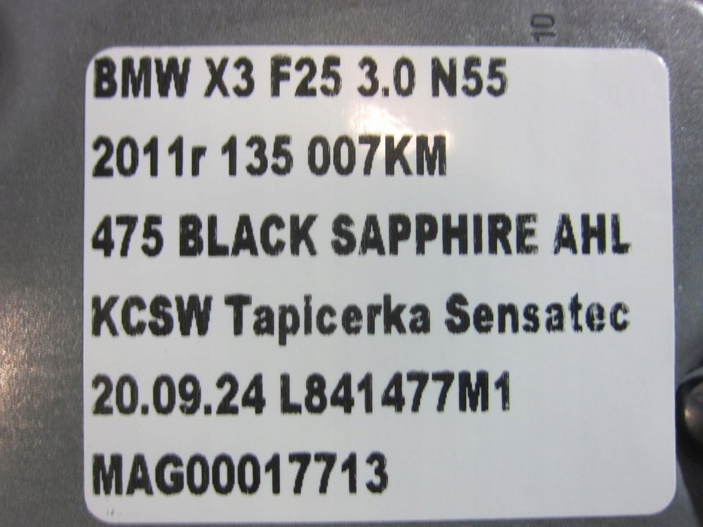 BMW X3 F25 USA MODUL CONTROLLER AIRBAG ICM 6850978 34526851285 34526850978 Product image