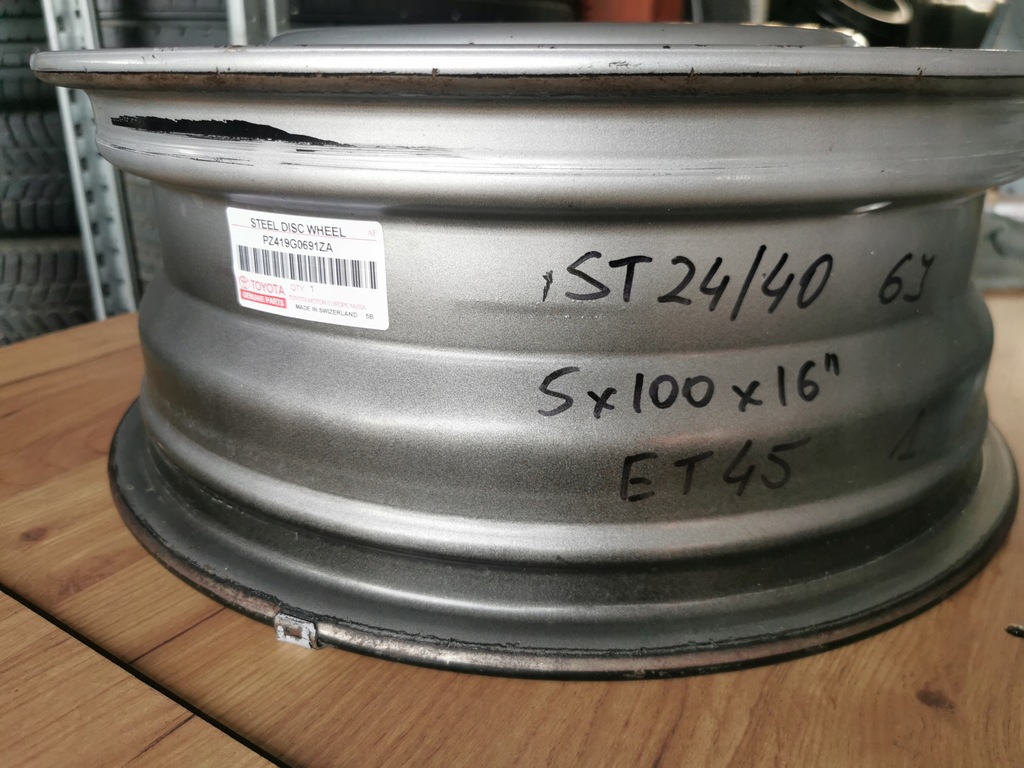 TOYOTA PRIUS AVENSIS T25 5x100 16" 6J ET 45 ORIGINAL! OE! PZ419G0691 ZA Product image