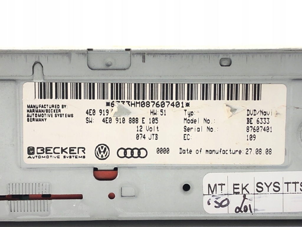 CITITOR DE NAVIGAȚIE AUDI A4 B8 4E0910888E 07-15 Product image