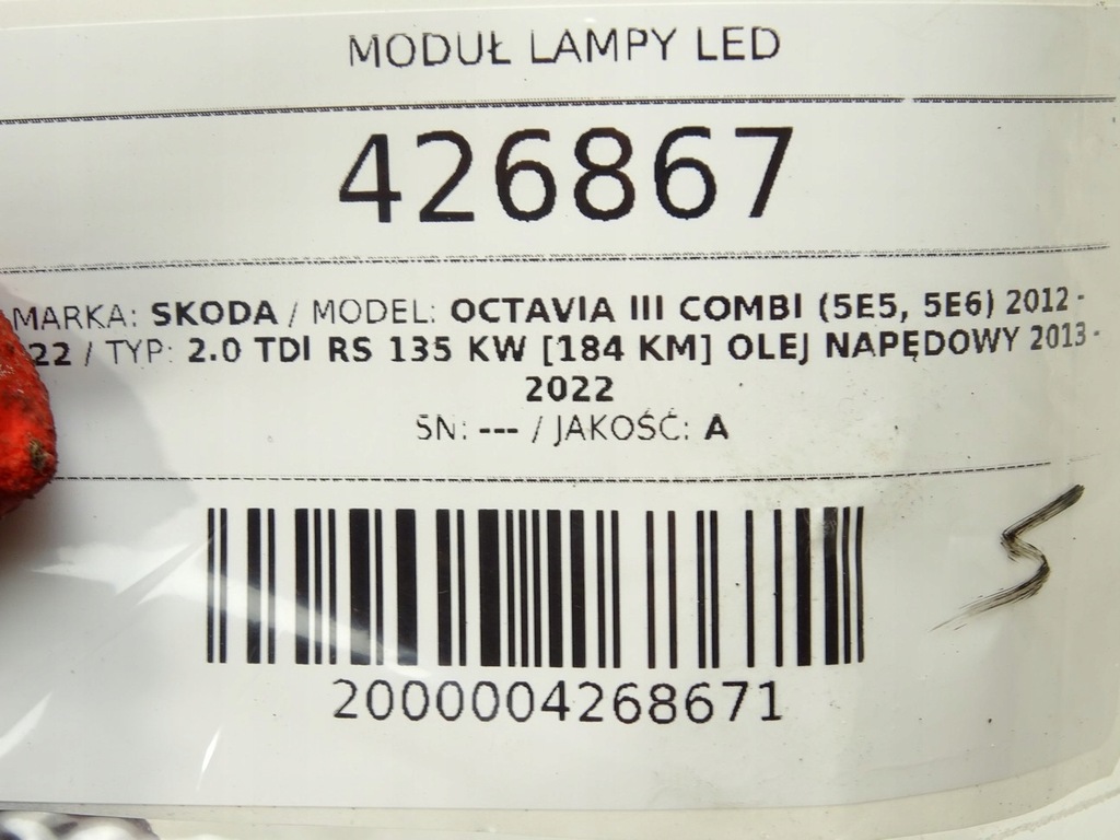 CONTROLLER MODUL SKODA OCTAVIA III Product image