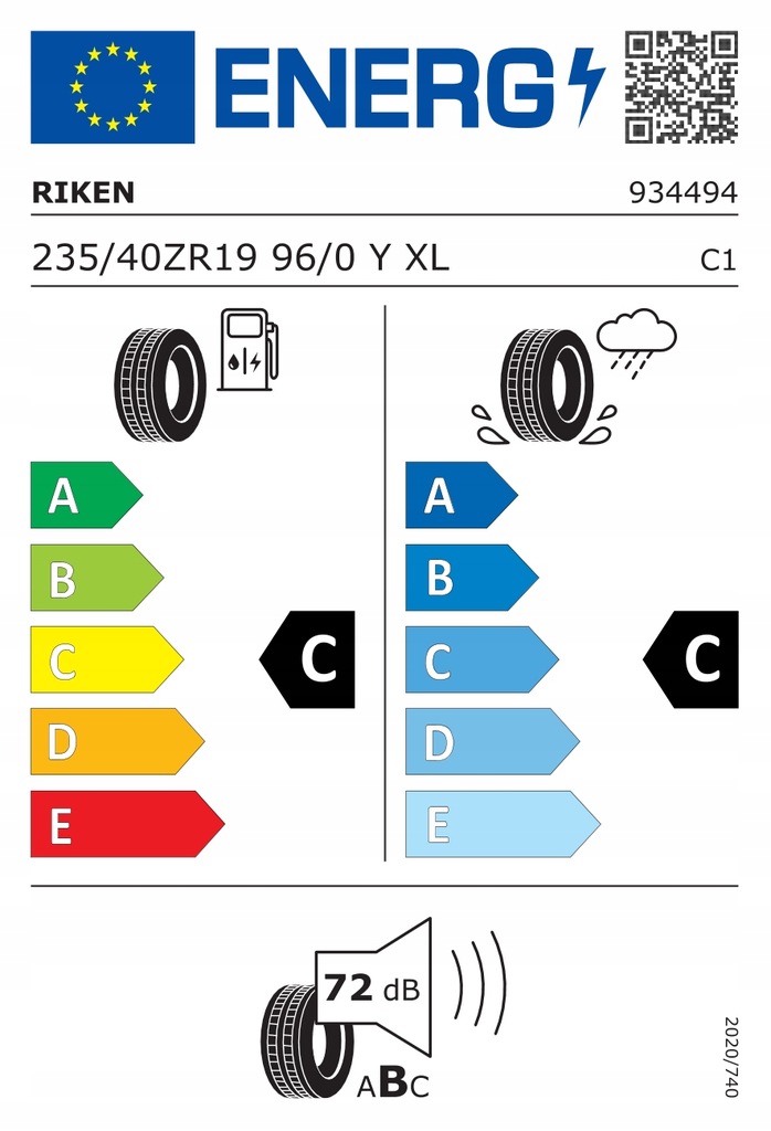 VW PASSAT B8 ROȚI DE VARĂ 235/40R19 AEZ NOU RIKEN Product image