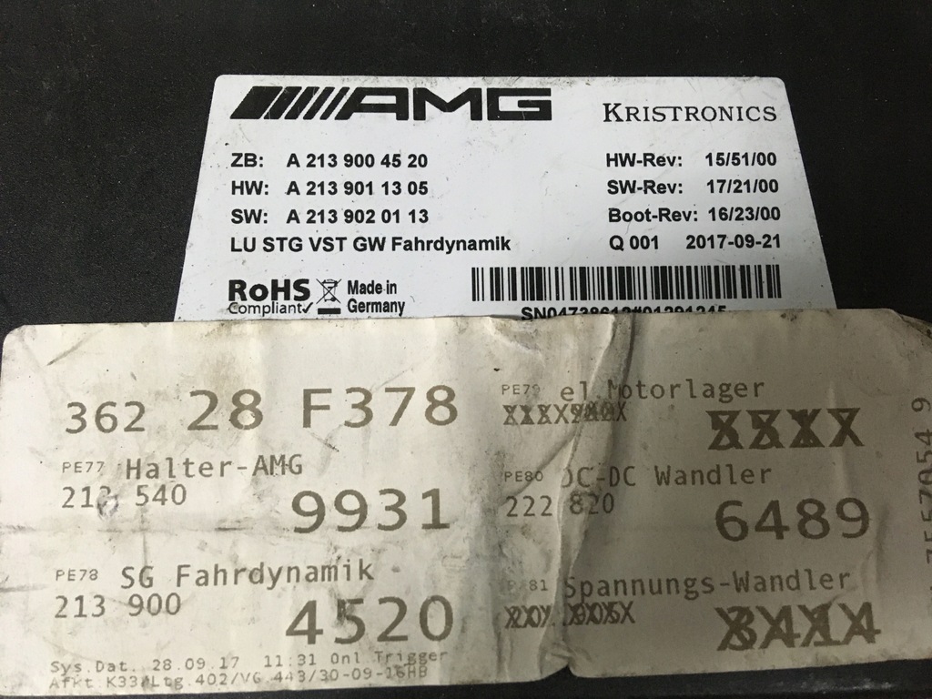 Modul Mercedes E w213 AMG DYNAMIC 2139004520 Product image