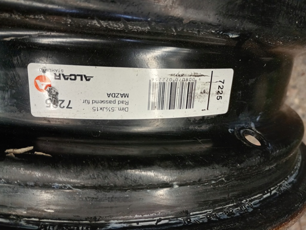 KBA43737 RIM 4X100 5.5JX15H2 ET40 MAZDA 2 II ALCAR Product image