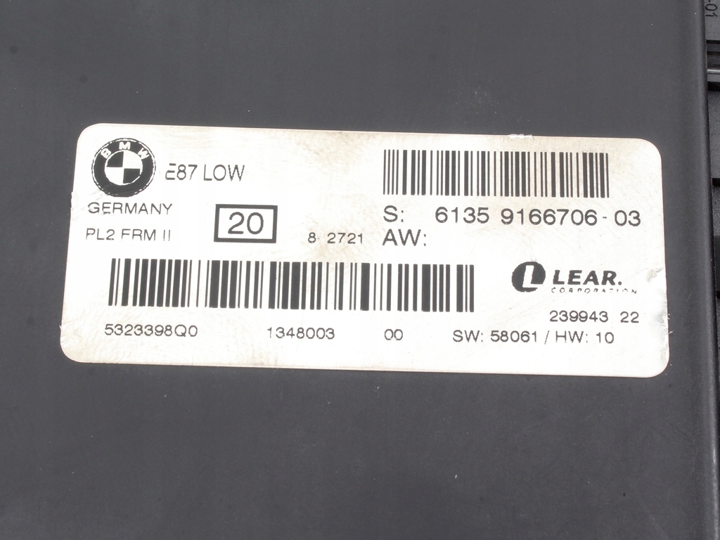MODUL CONTROLLER LUMINA BMW E87 PL2 FRM II 9166706 Product image