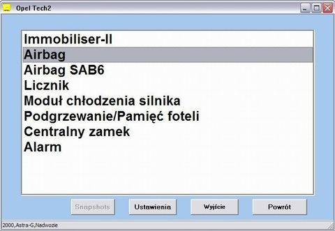 EROARE ȘI EROARE SCANNER OPEL T2+ Diagnosticare sistem OBD2 Service dealership '96-04 Product image