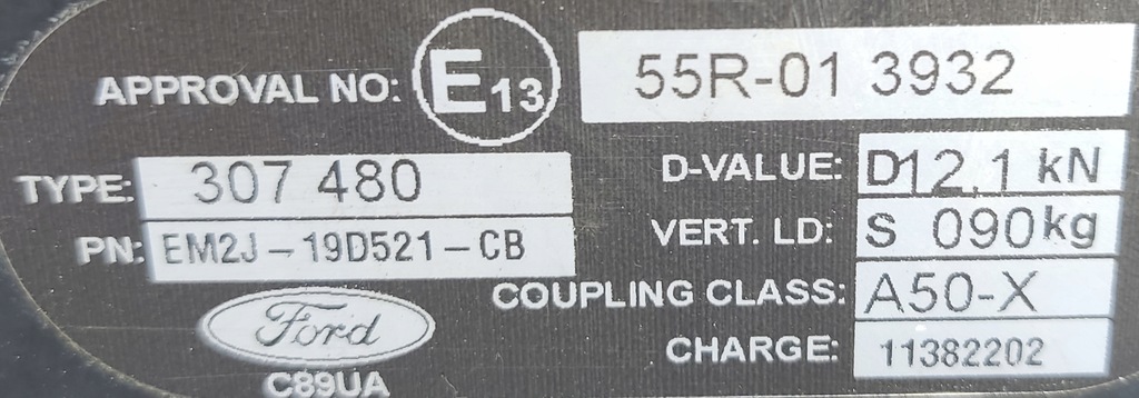 CARLIG DE REMORCARE DETASAL FORD S-MAX MK2 GALAXY EM2J-19D521-CB Product image
