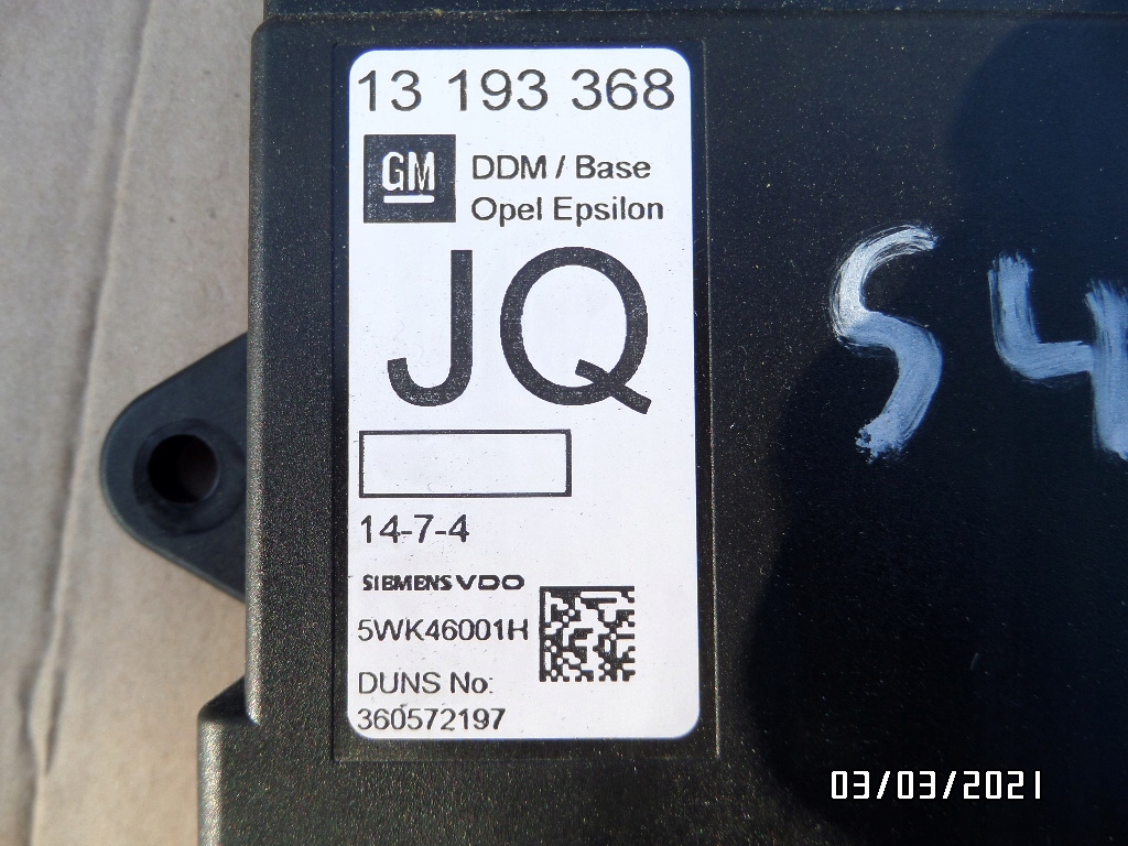 MODUL UȘĂ OPEL VECTRA C RELEU JQ 13193368 Product image