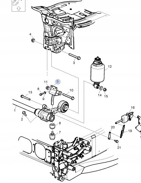 SUPORT DE BASCULARE CABINA VOLVO FH4 FH5 21644971 B-B Product image