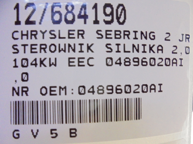 Chrysler Sebring 2 Jr Motor Controller 2.0 104kW CEE Product image