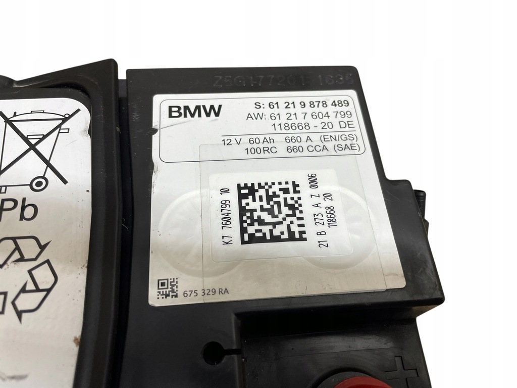 AGM START-STOP 12V 60AH 660AH BMW 2021R BATERIE Product image