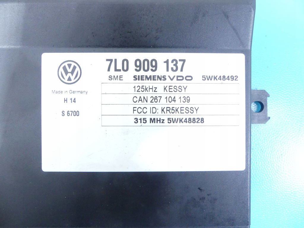 CONTROLLER KESSY MODULE VW TOUAREG I 7L 7L0909137 Product image