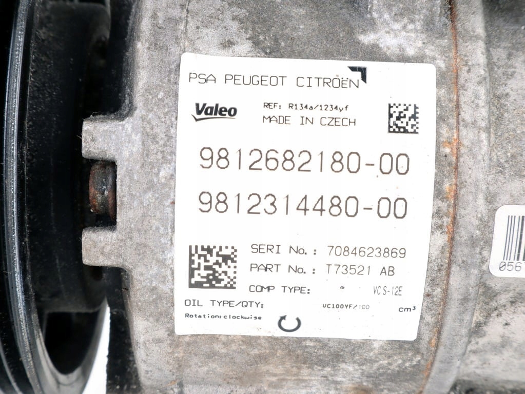 COMPRESOR AER CONDITIONAT PEUGEOT 3008 308 5008 II PARTNER IV 1.2 THP PURETECH Product image