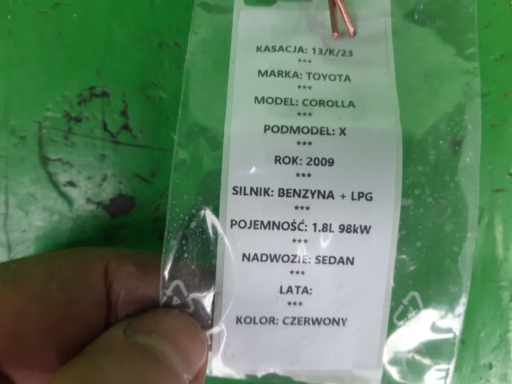 MÂNER EXTERIOR STANGA FATA TOYOTA COROLLA X Product image