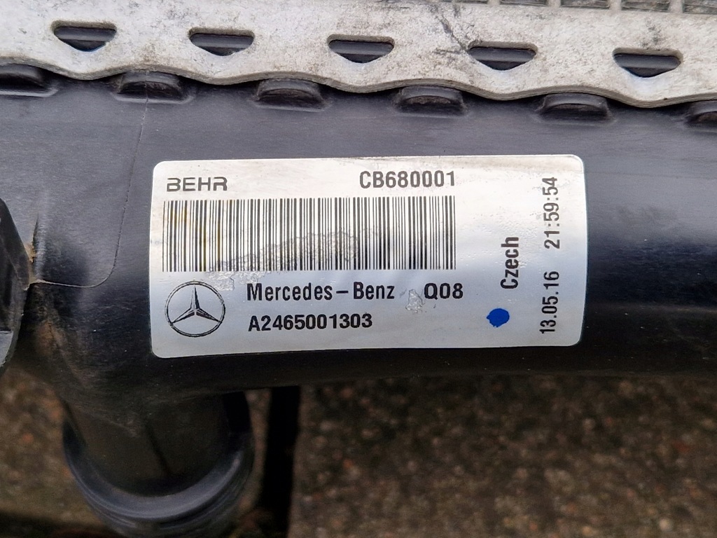 W176 W246 CLA W177 X177 GLA X156 COOLER DE APĂ A2465001303 Product image