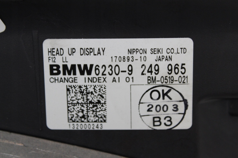Display HUD HEAD UP BMW Seria 6 F12 F13 9249965 NOU Product image