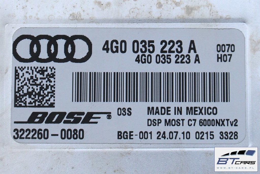 Difuzoare Audi A7 + Amplificator Bose 4G 4G0035223A 4H0035399B 4G00353 Product image