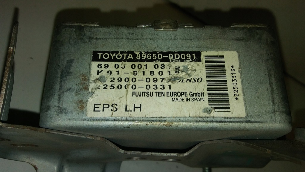 CONTROLLER SERVODIRECȚIE TOYOTA YARIS 89650-0D091 Product image