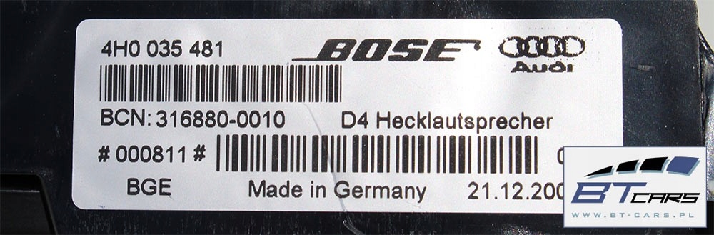 Audi A8 Difuzoare Bose Sound System 4H 4H0035411A 4H1035401 4H1035402 4H0035 Product image