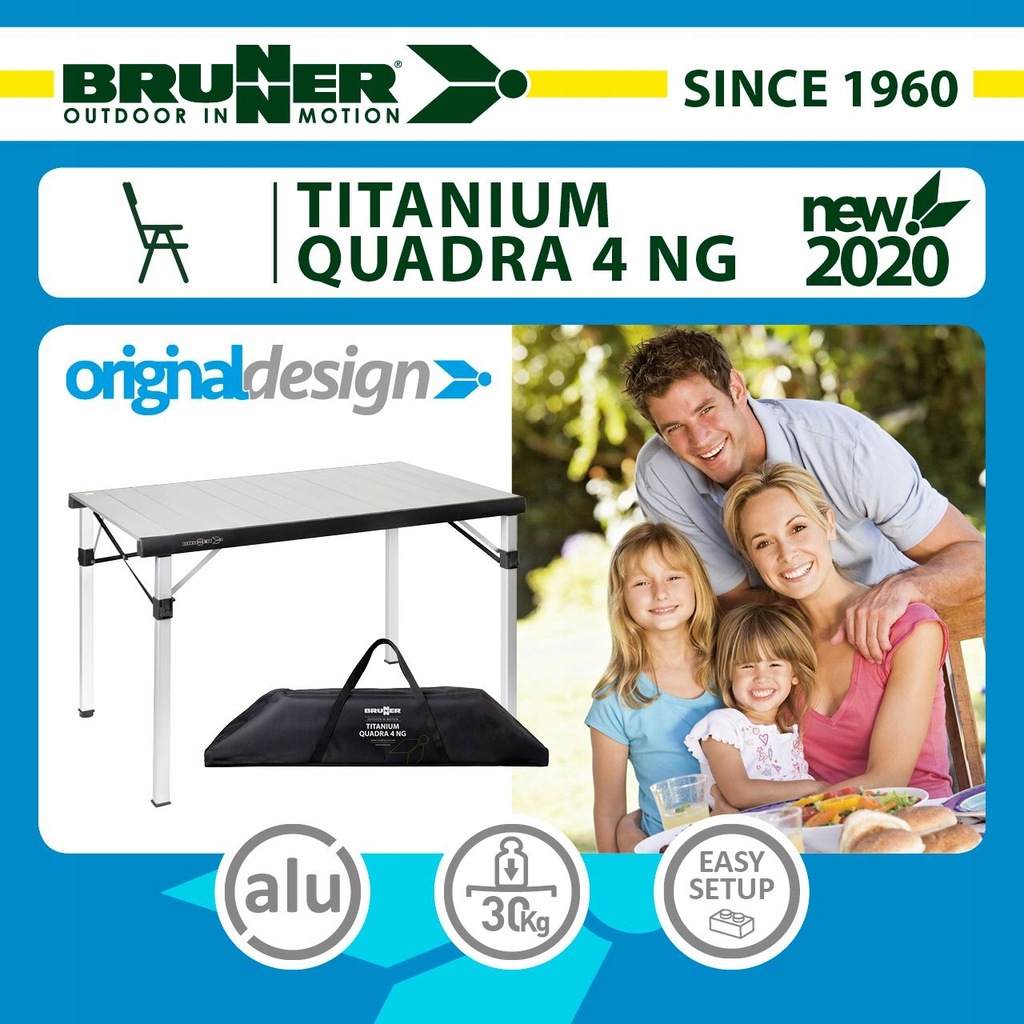 BRUNNER QUADRA 4 MASA DE CAMPING PLIABLE 120,5x70 Product image