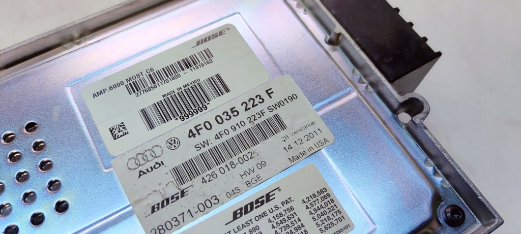 AMPLIFICATOR BOSE AUDI A6 C6 4F0035223F 4F0910223F FUNCTIONAL Product image