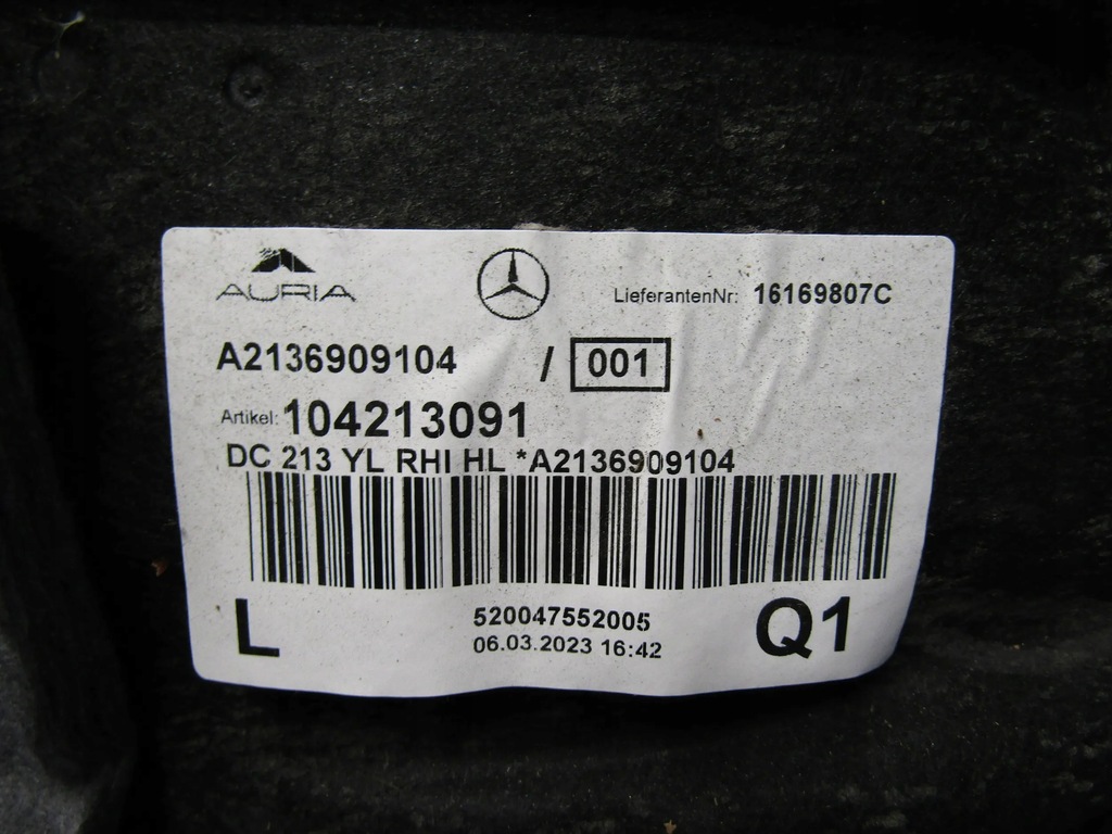 Mercedes E W213 pasaj roata spate stanga A2136909104 Product image