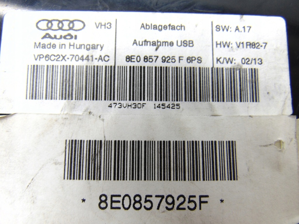 MODUL TUNER USB 8E0857925F AUDI A3 8P 03-12 R A4 Product image