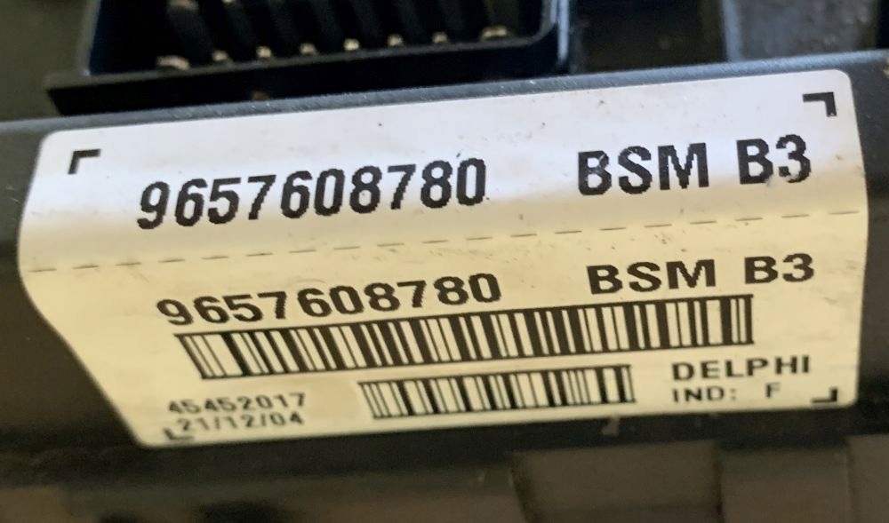 BSM B3 Cutie de siguranțe. Peugeot 807 2.0 HDI. 9657608780 Product image