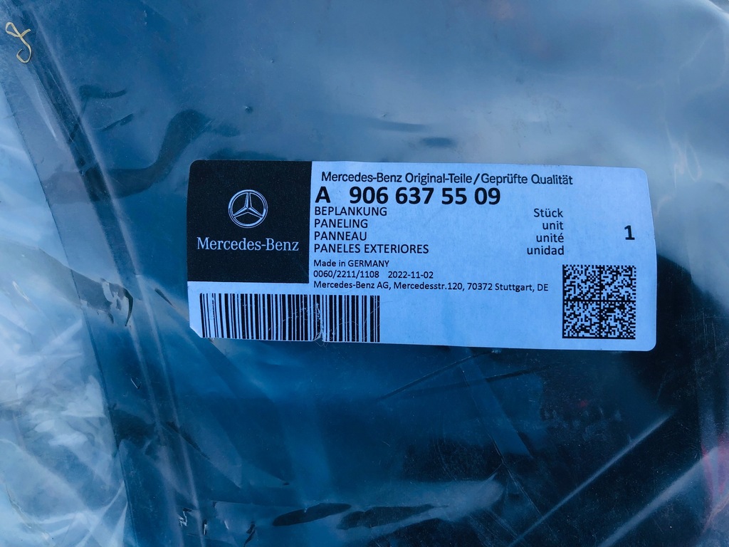 MERCEDES SPRINTER W906 CAPAC LATERAL PANOU ARBOR DREAPTA SPATE Product image