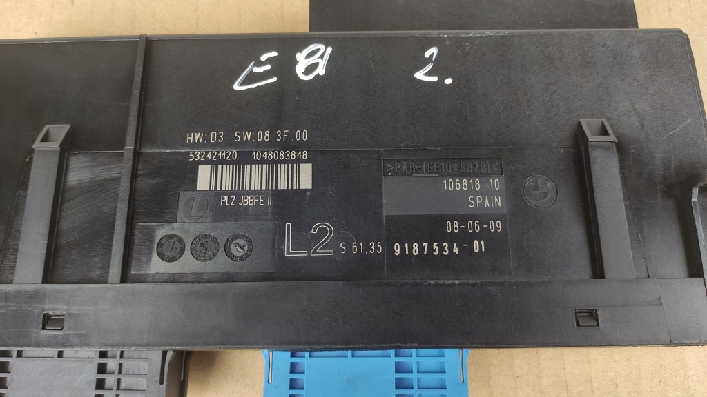 BMW E87 E90 MODUL CONFORT PL2 JBBFE II L2 9187534 Product image